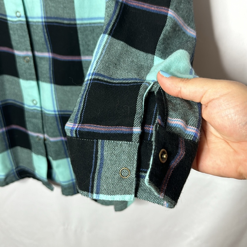 EUC Extra Long Flannel Button-Up - Picture 3 of 6